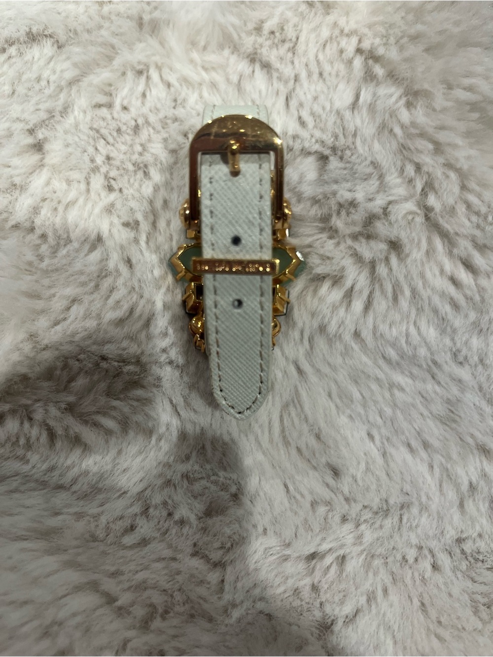 Henri Bendel Gold-Tone Statement Bracelet with Mint Green and Clear Stones - Picture 4 of 8
